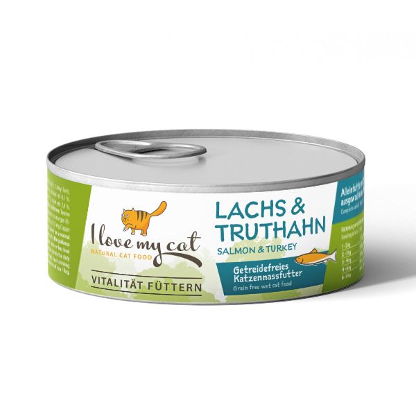 I love my cat Cibo umido per gatti con salmone e tacchino