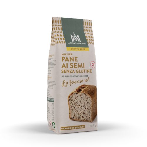 Miscela Pane ai Semi Senza Glutine 500g - Molino Merano