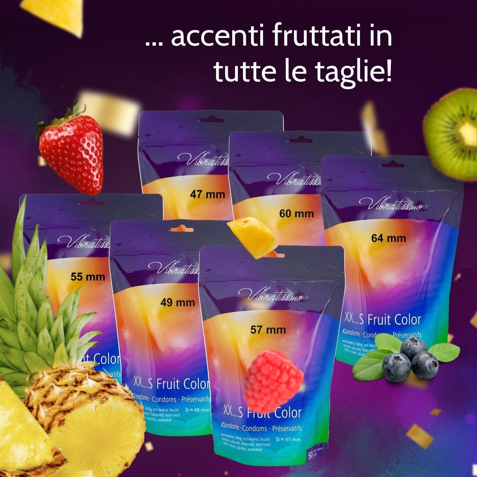 Vibratissimo Preservativi Fruit Color 53mm