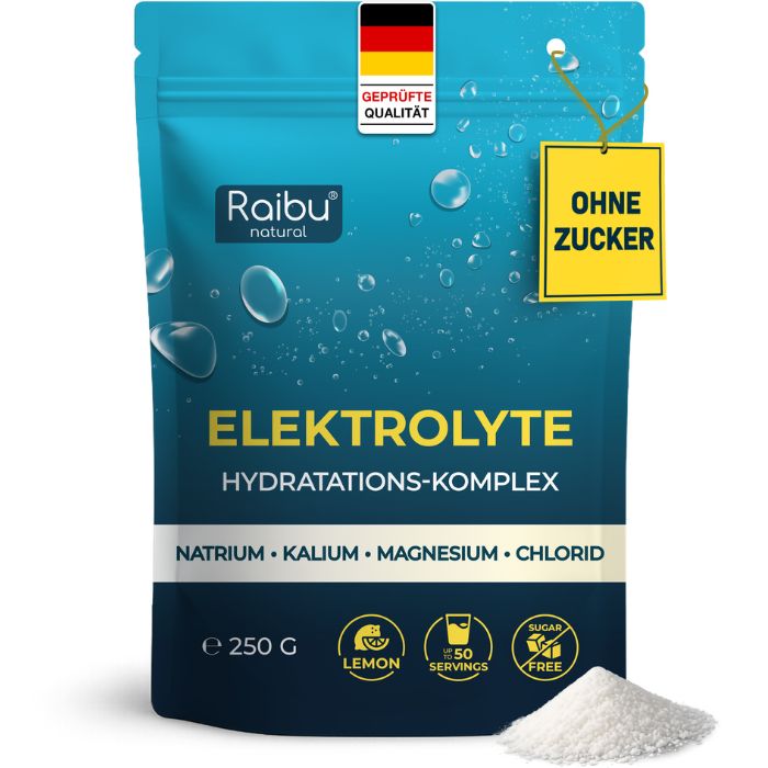 Elettroliti in Polvere Senza Zucchero – con Magnesio, Potassio, Sodio e Cloruro - RAIBU
