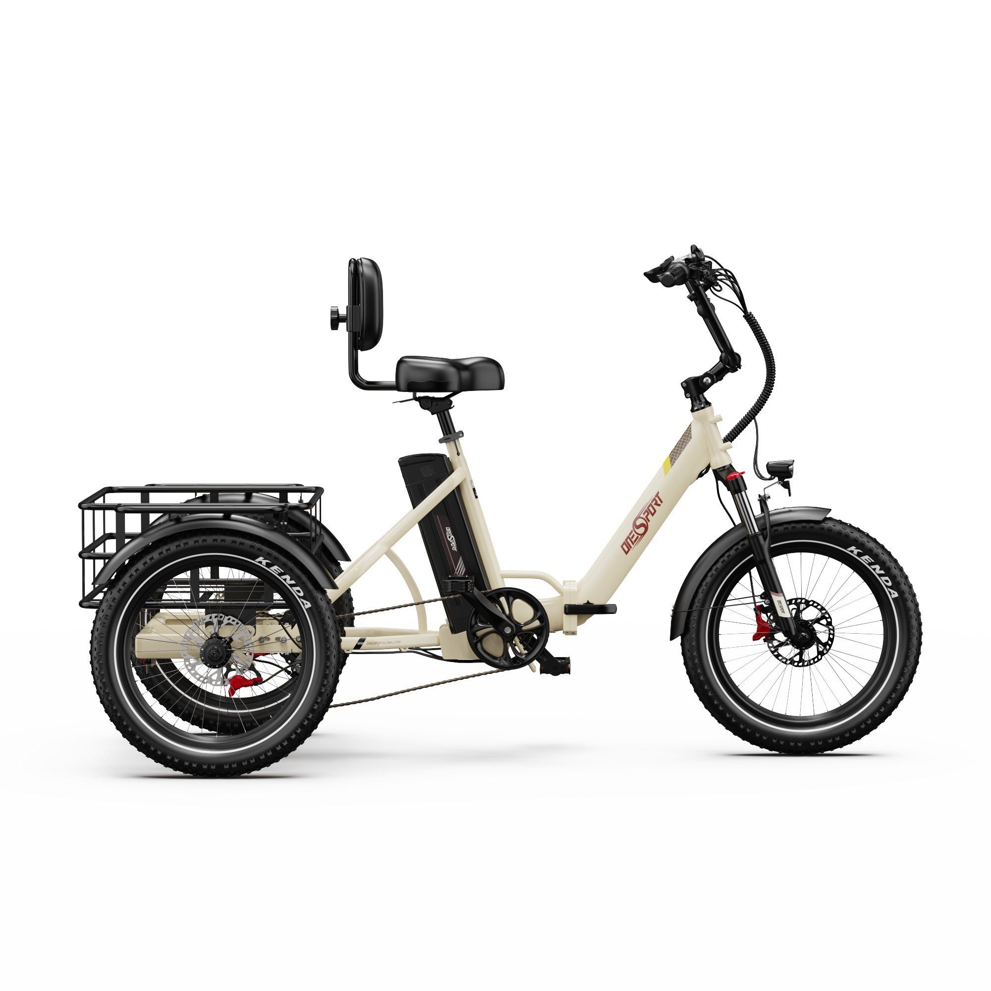 ONESPORT OT30 PRO Triciclo elettrico cargo con motore da 500 W e batteria da 48 V 18 Ah