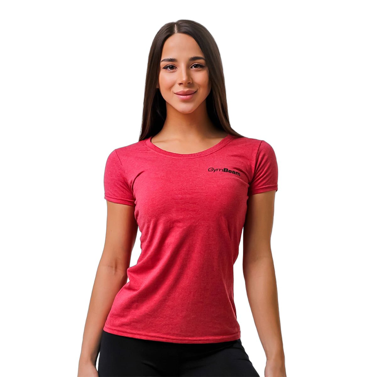 GymBeam T-shirt donna Basic vestibilità slim collo rotondo Vintage Red