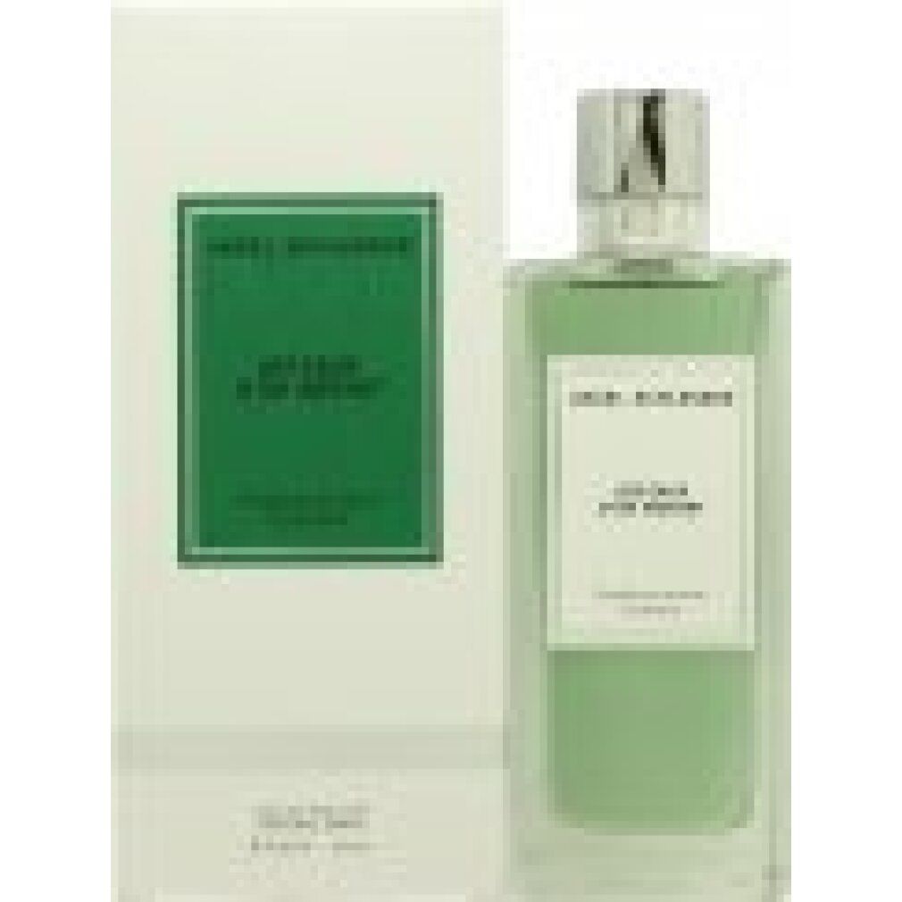 Flacone in vetro con tappo argentato e confezione. Scritta: Angel Schlesser, Les Eaux d'un Instant, Mediterranean Cypress.