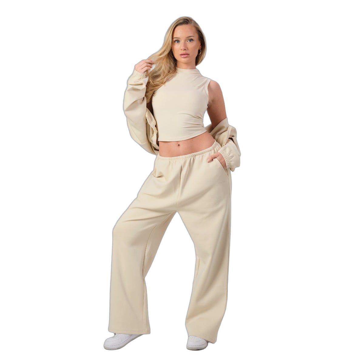 GymBeam Joggers donna oversize NEO Almond