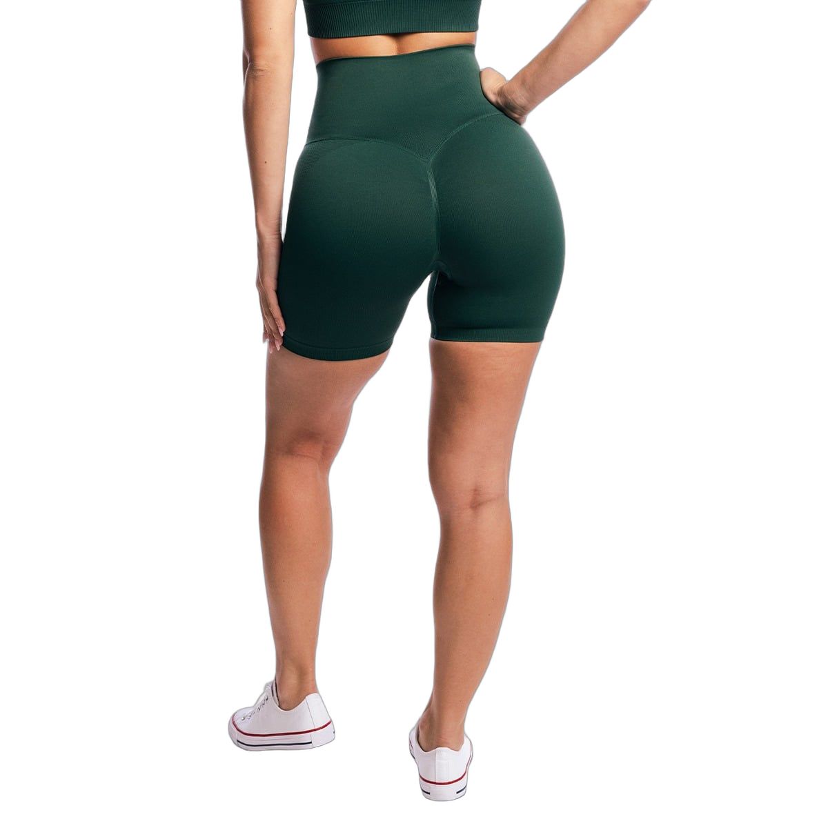 GymBeam Pantaloncini donna GymBabe slim a vita alta Forest