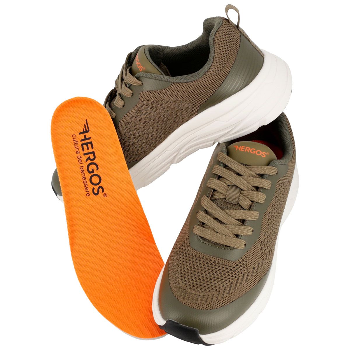 Hergos H3800 - Sneaker leggera in tessuto traspirante e plantare estraibile