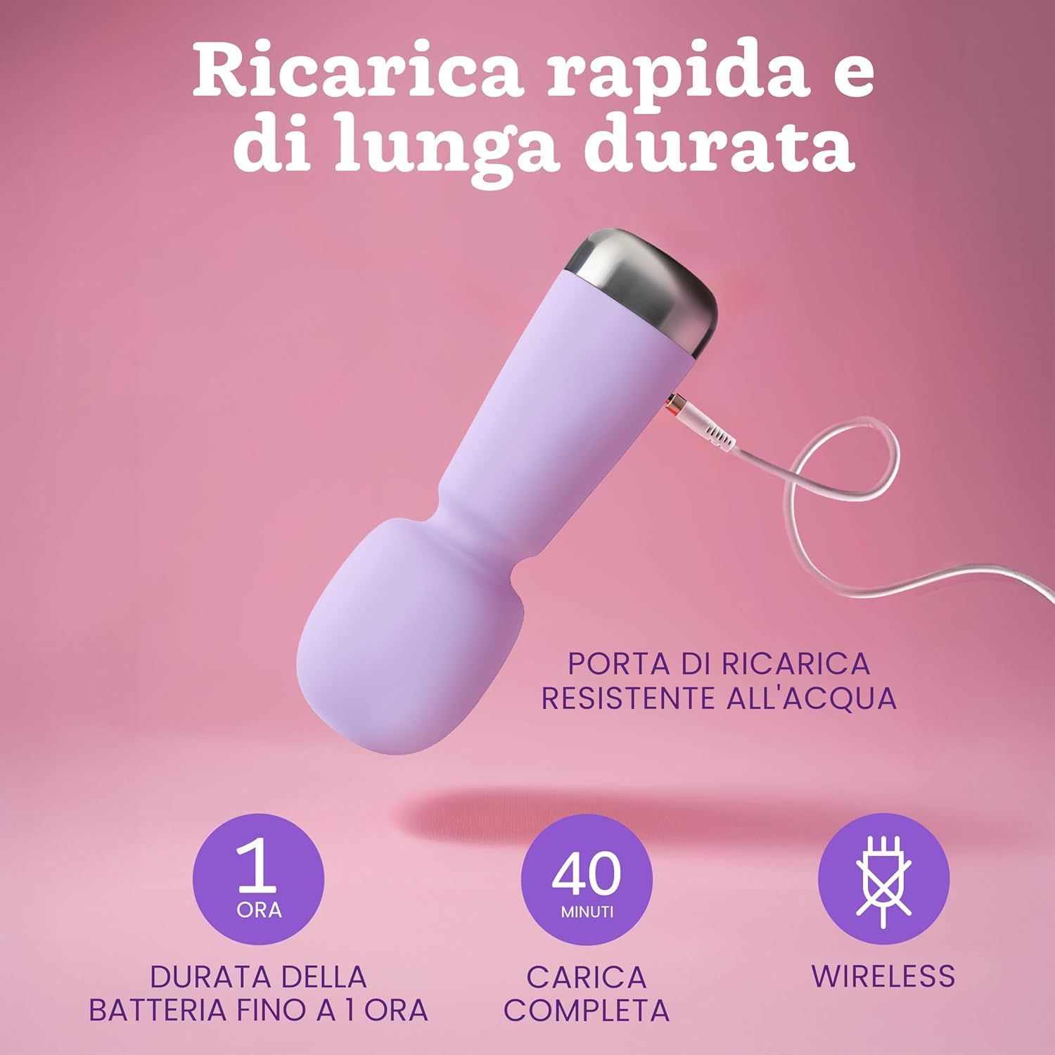 Oliver James Bullet Mini Vibratore, colore lilla