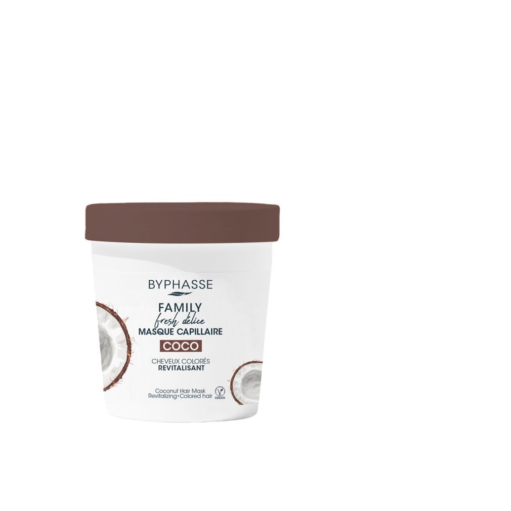 Maschera per capelli Byphasse Family Fresh Delice Coco per capelli colorati.