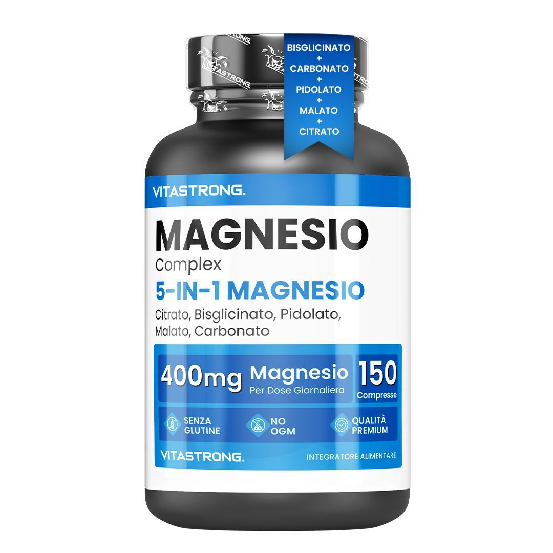 Vitastrong Vitamina B12 & Complesso di Magnesio 5-in-1 – Energia quotidiana e assorbimento ottimale