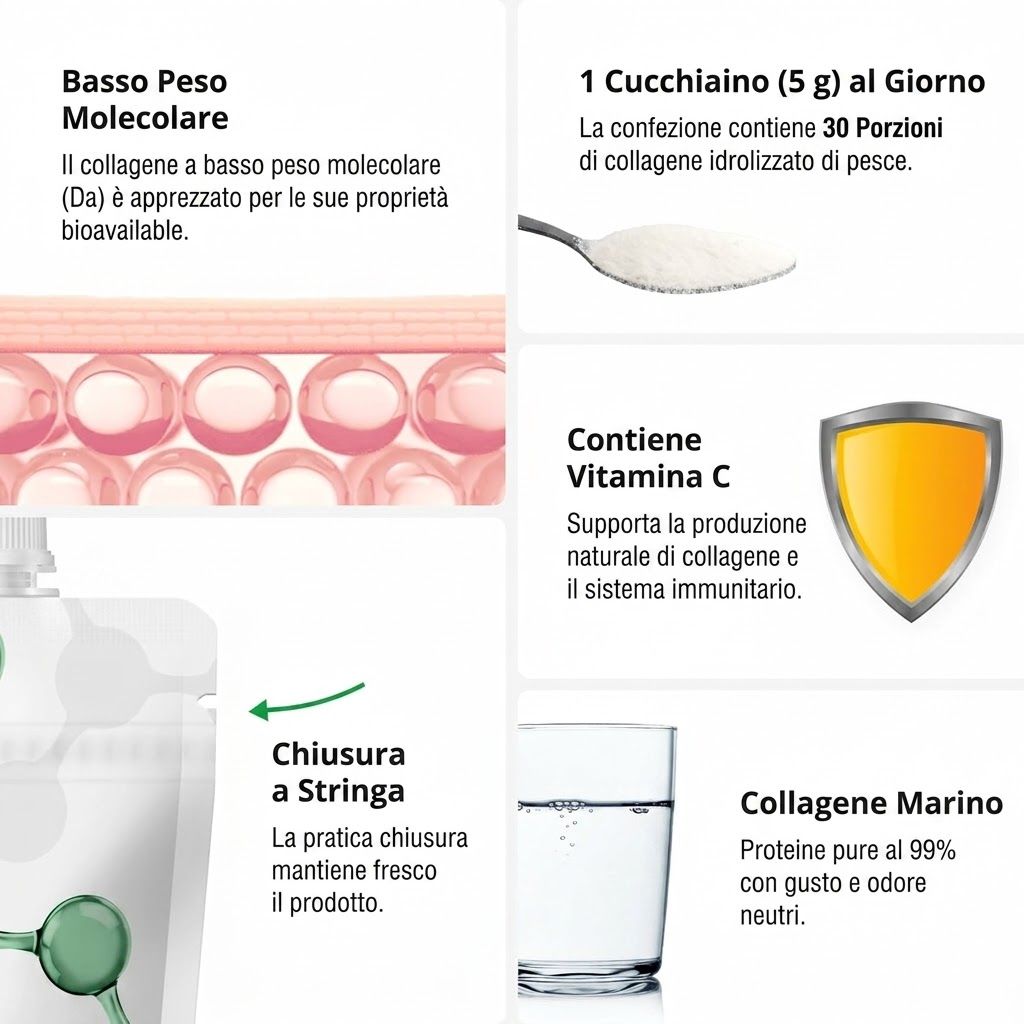 Bio Medical Pharma Collagene Marino in Polvere con Vitamina C