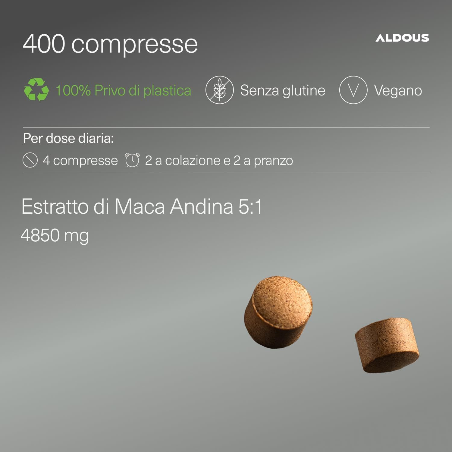 Aldous Compresse di Estratto Puro di Maca