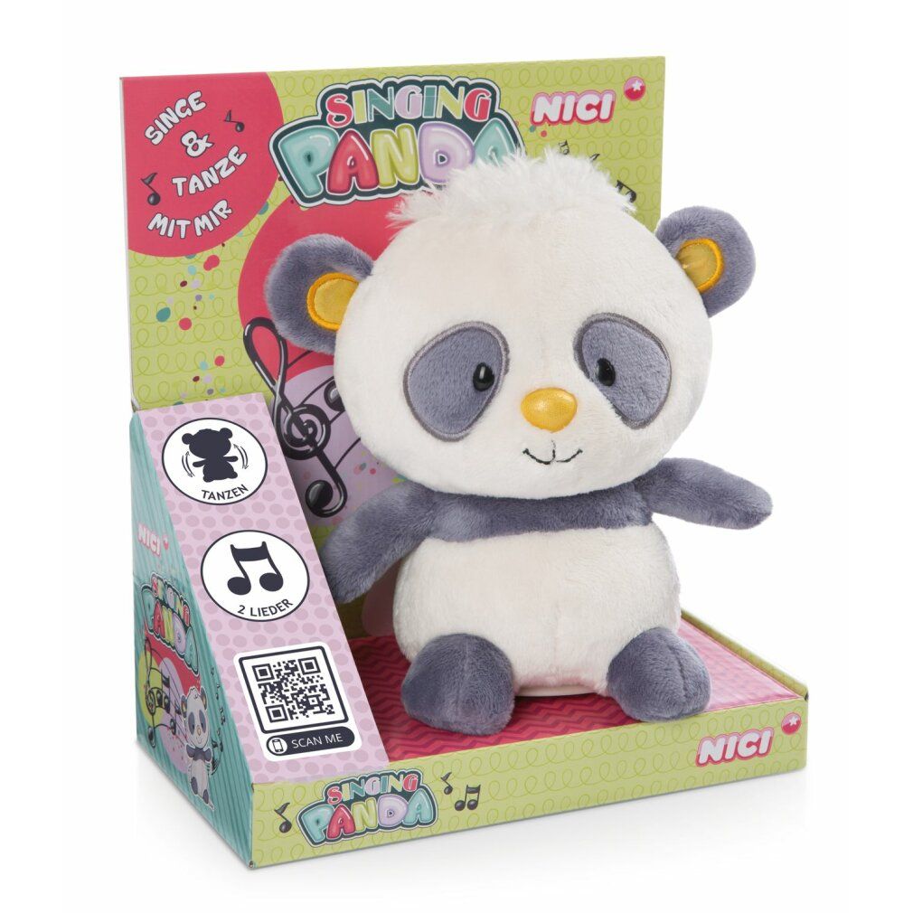Nici 48417 - Peluche Panda canterino 20 cm con funzione di canto e danza
