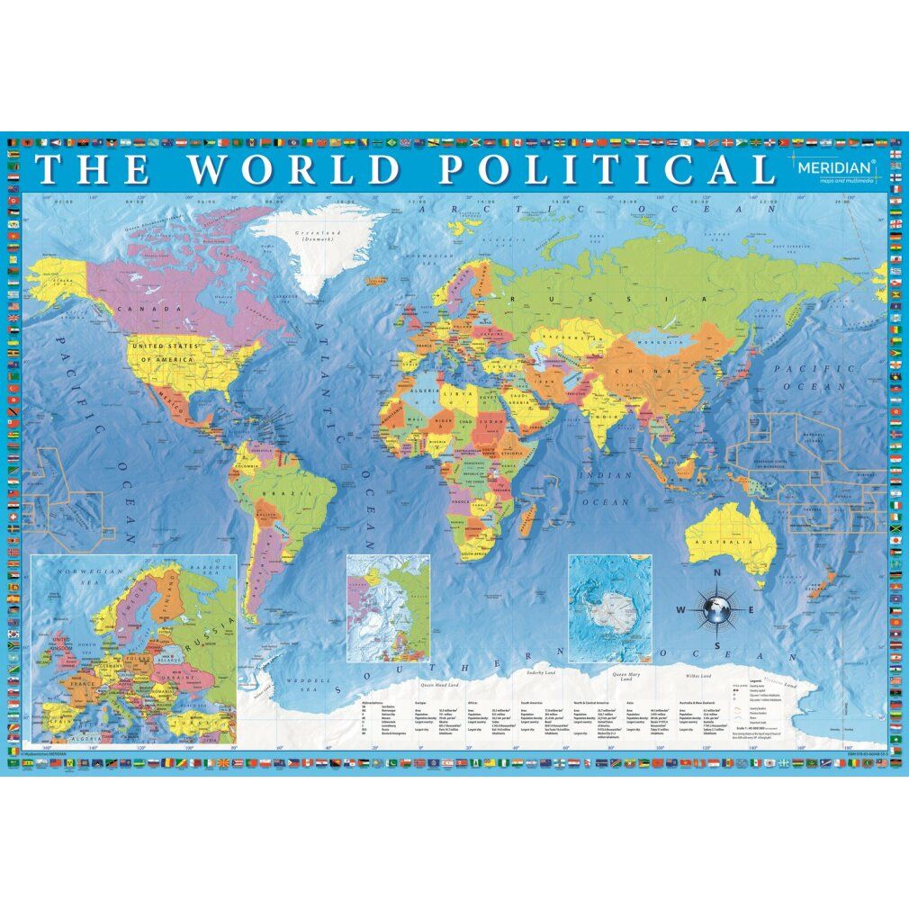 Puzzle trefl Mappa del mondo politico 2000 pezzi