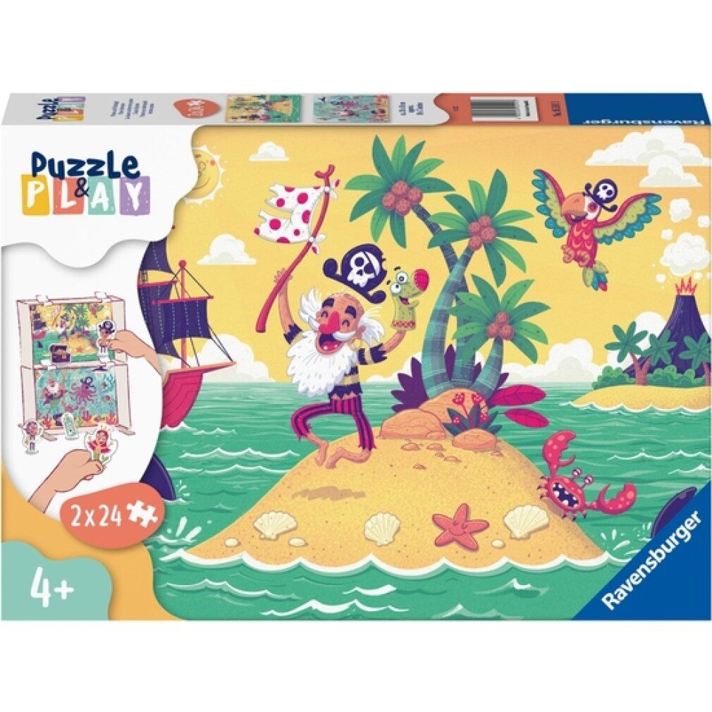 Puzzle&Play ravensburger: avventura piratesca 2x24 pezzi