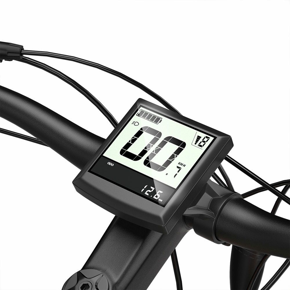 Display digitale su una bici elettrica. Mostra velocità, batteria e altre informazioni.