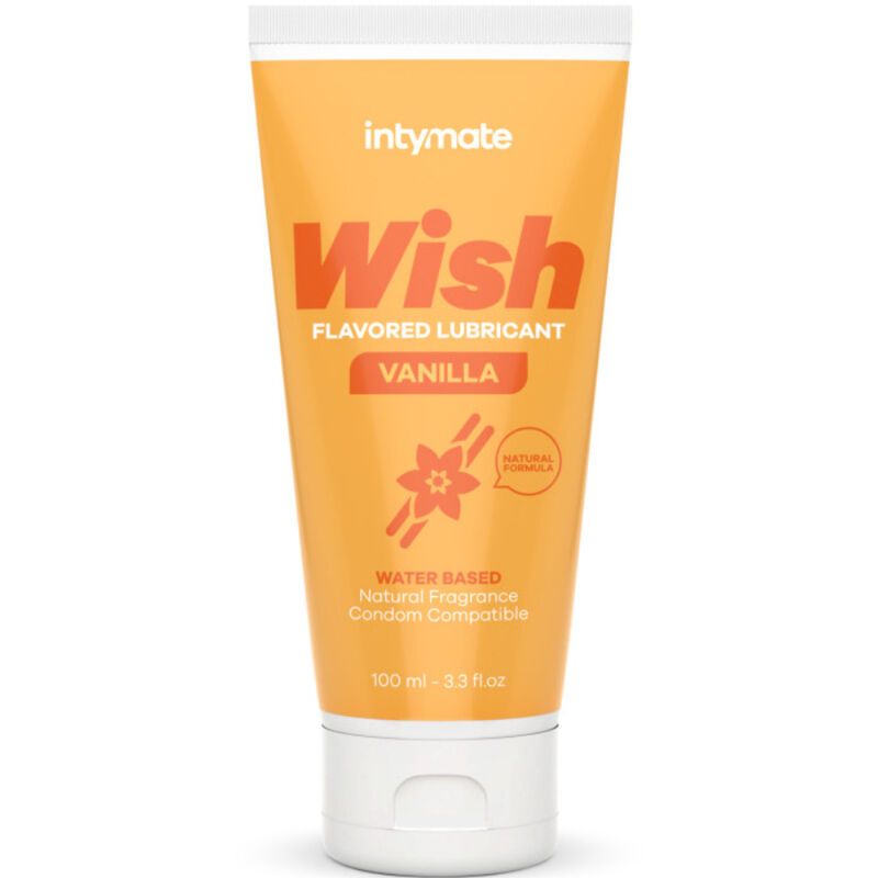 Lubrificante Intimate Wish Vaniglia, 100ml. A base d'acqua, fragranza naturale, compatibile con preservativi.