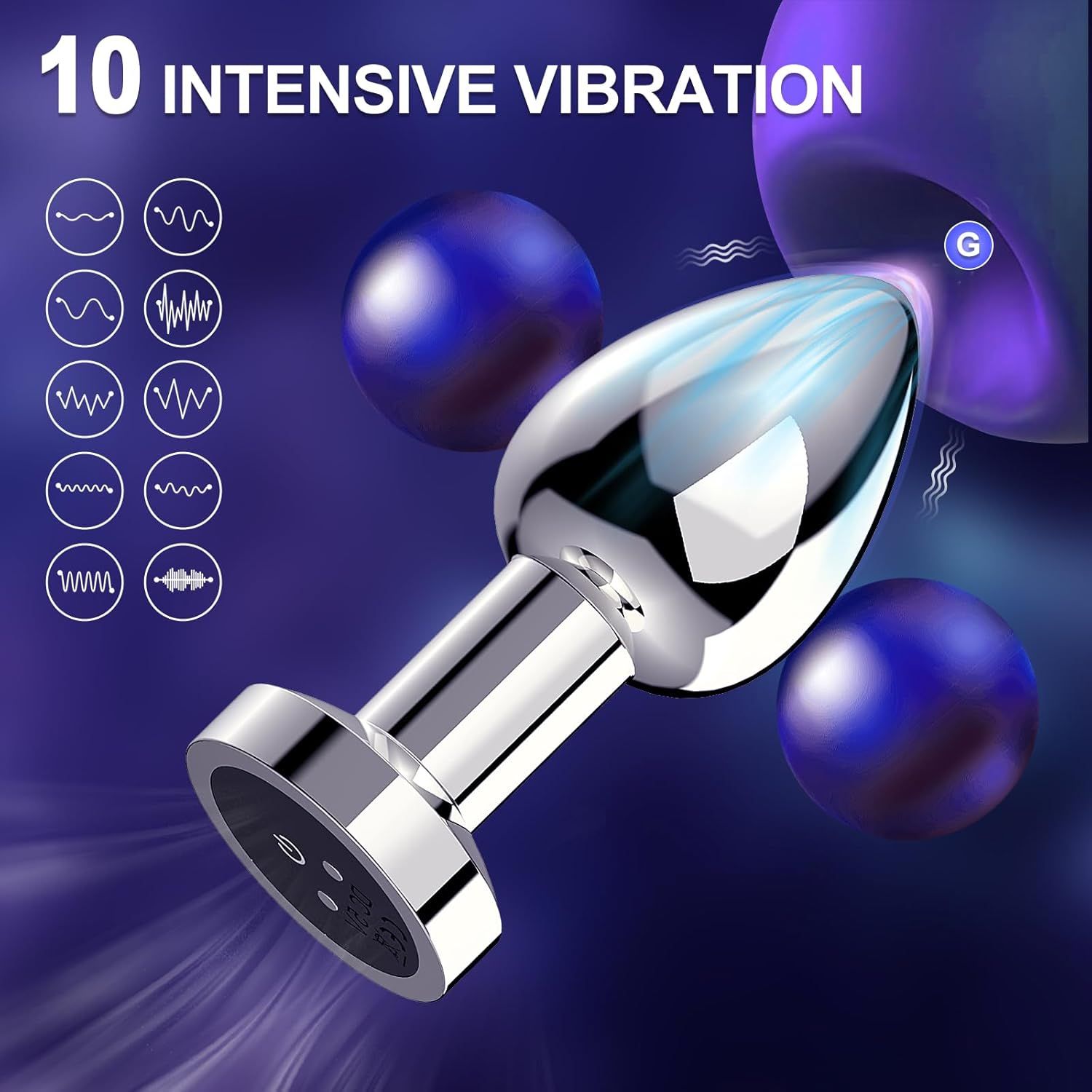YICOCO Vibratore anale in metallo, plug anale