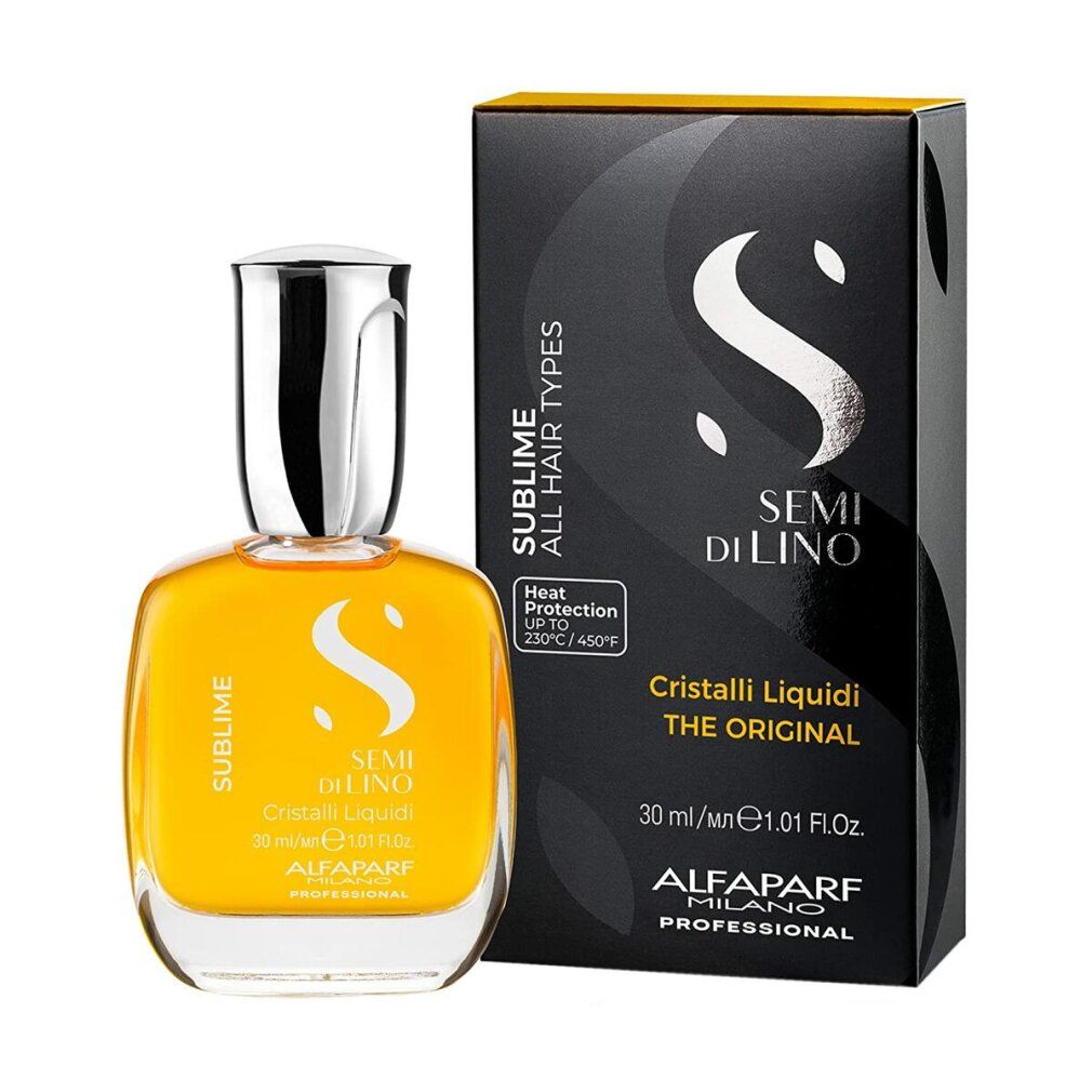 Flacone di prodotto per capelli liquido e confezione. Confezione nera con logo bianco. Nome del prodotto e dettagli visibili.