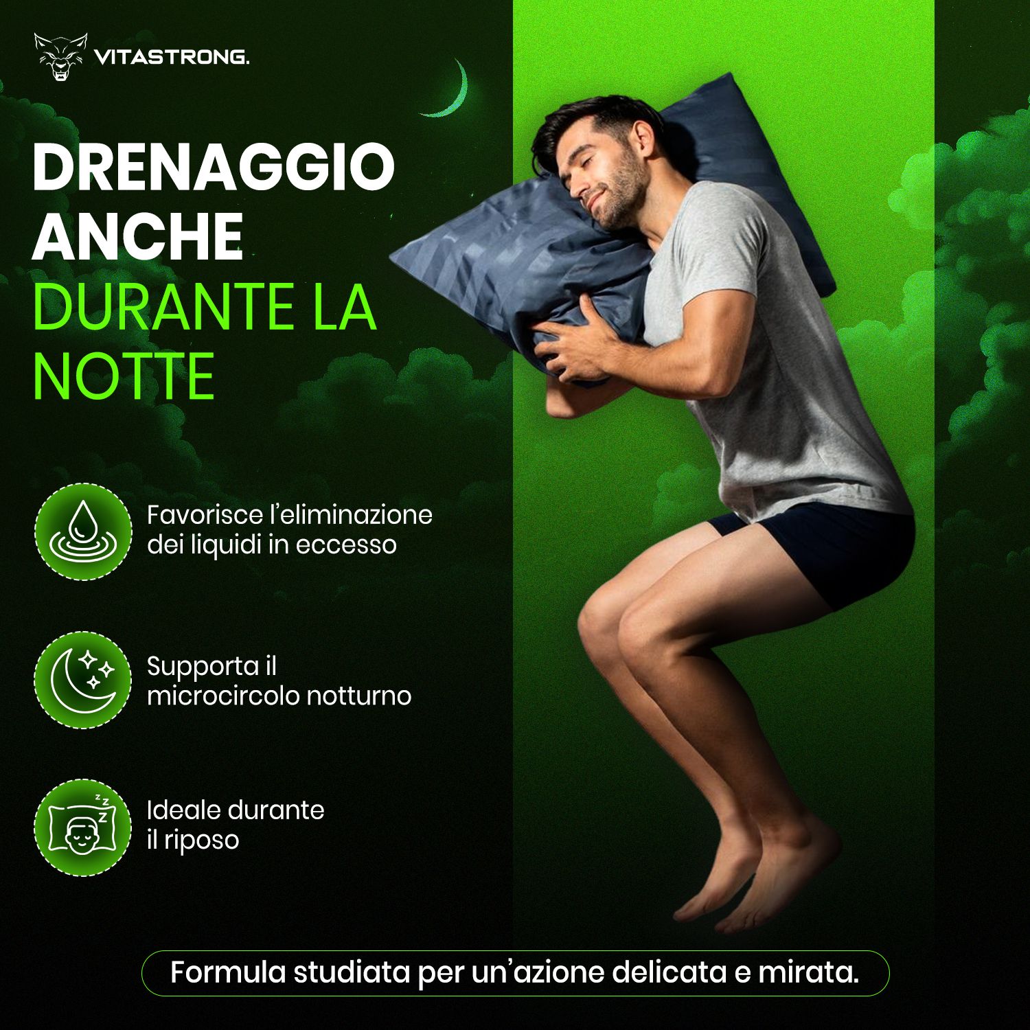 Vitastrong Z-F & DrainPure Night – Integratore termogenico e drenante notturno