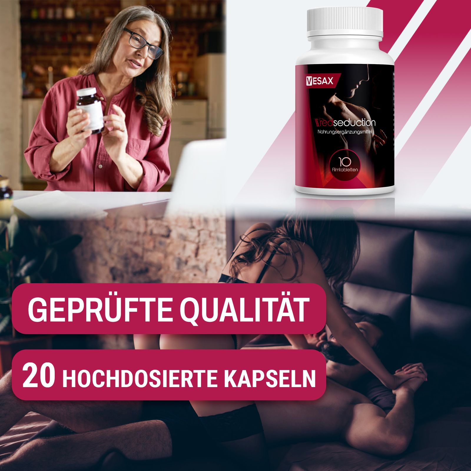 Red Seduction: 20 capsule ad alto dosaggio, qualità testata.