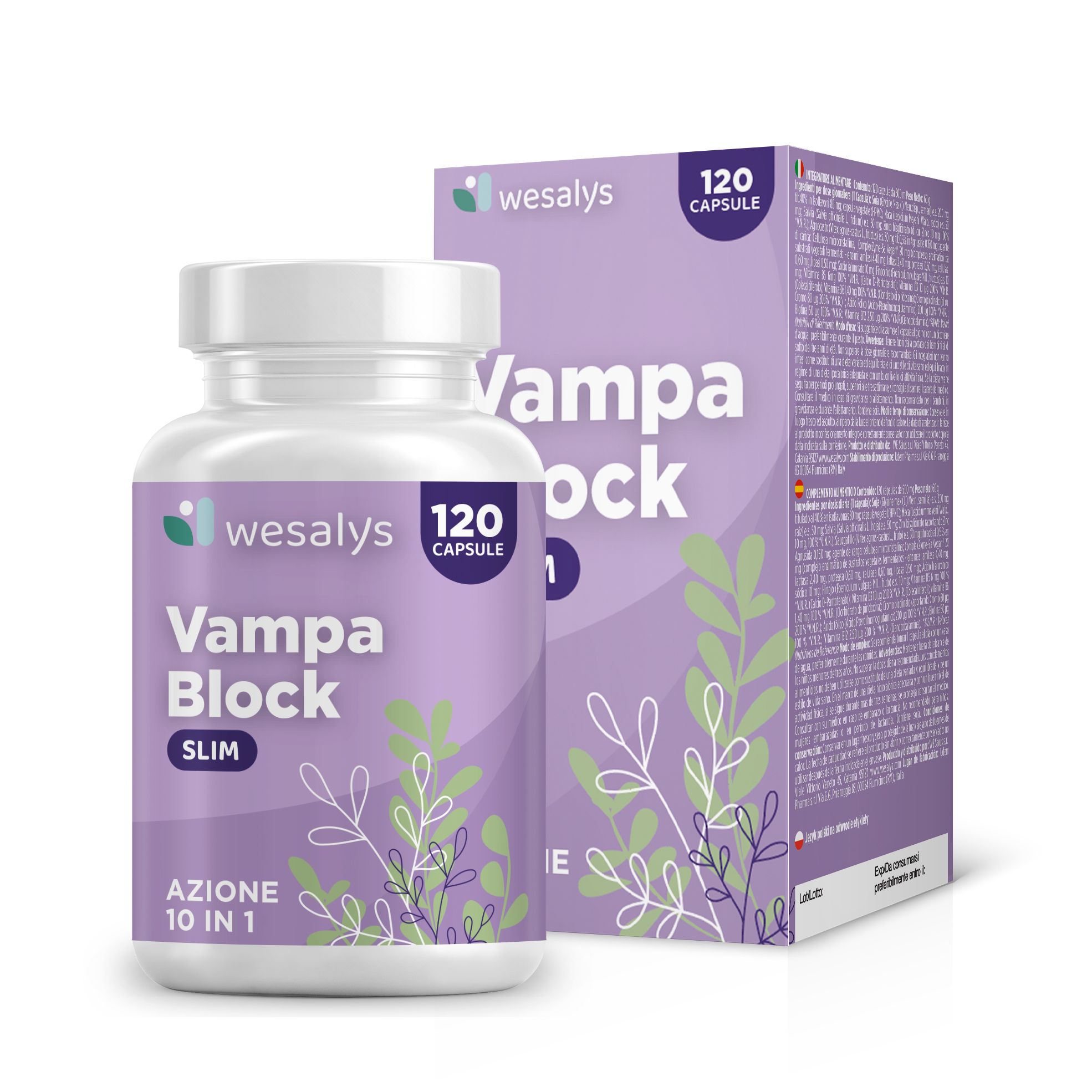WESALYS VAMPA BLOCK SLIM® - Integratore alimentare utile a Contrastare i Disturbi della Menopausa