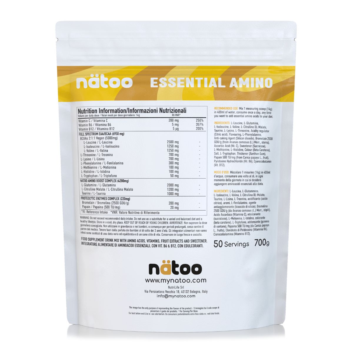 Natoo Essential Amino gusto Tropical Pineapple