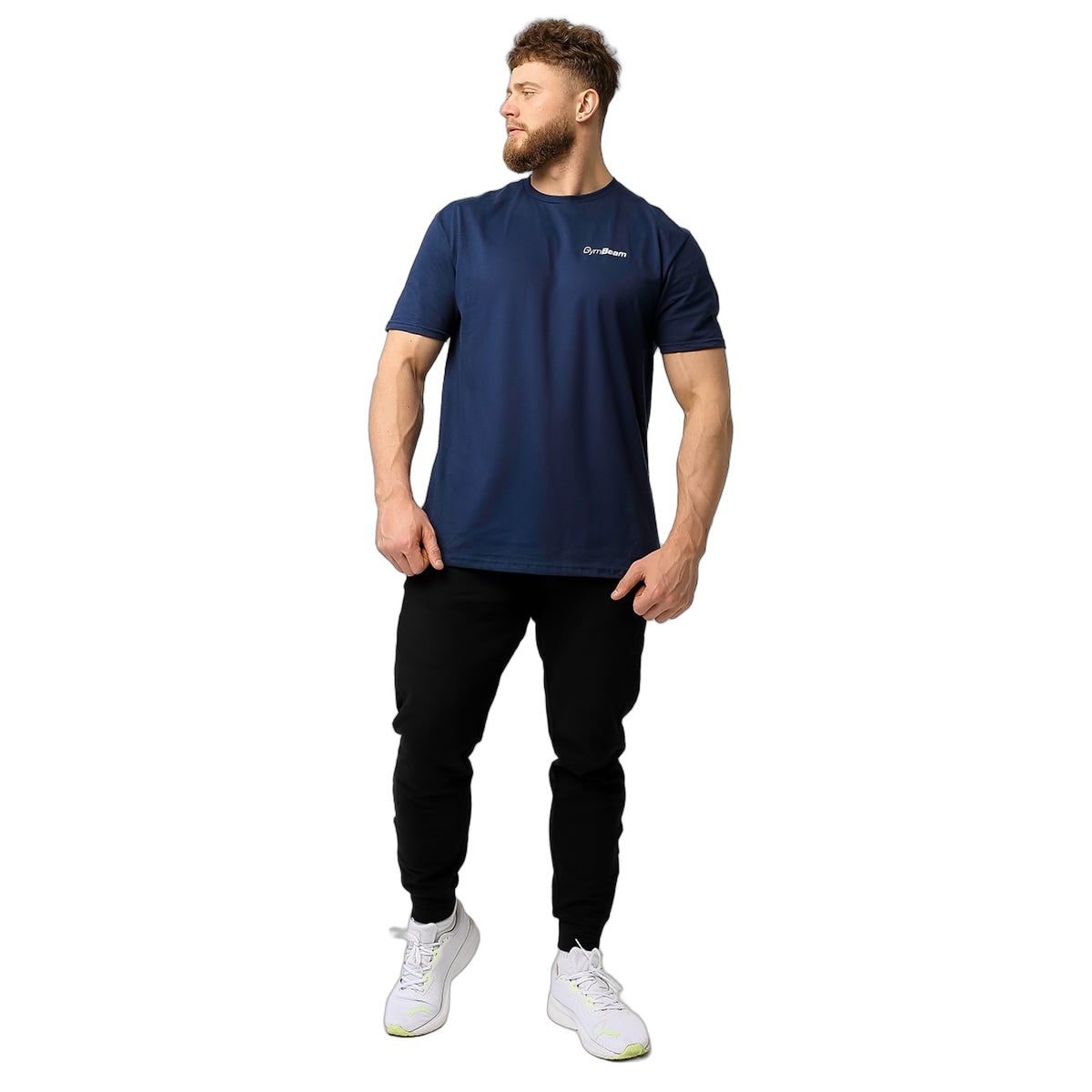GymBeam T-shirt uomo regular a manica corta Basic Navy Blue