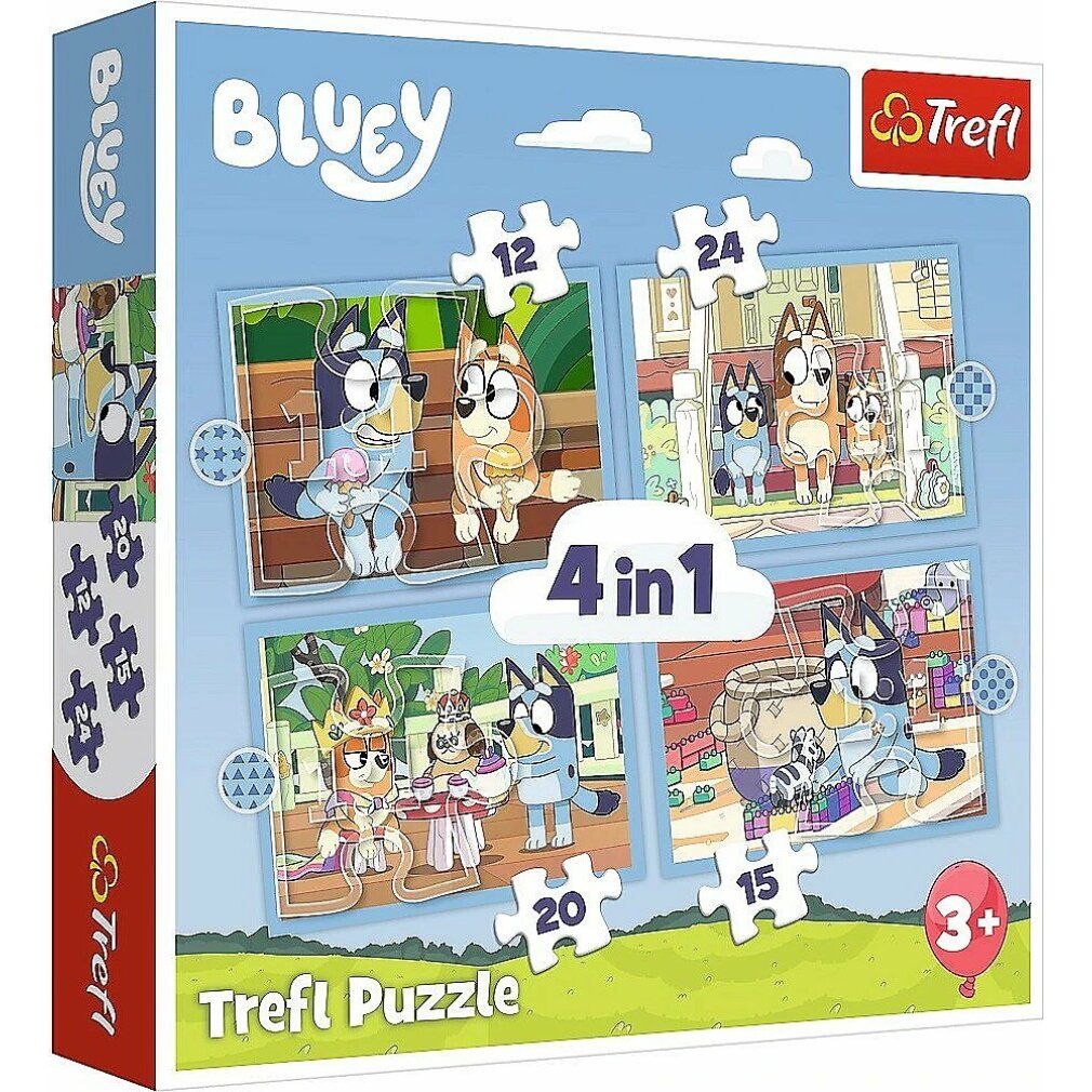 Bluey 4in1 Puzzle 12/15/20/24 pezzi