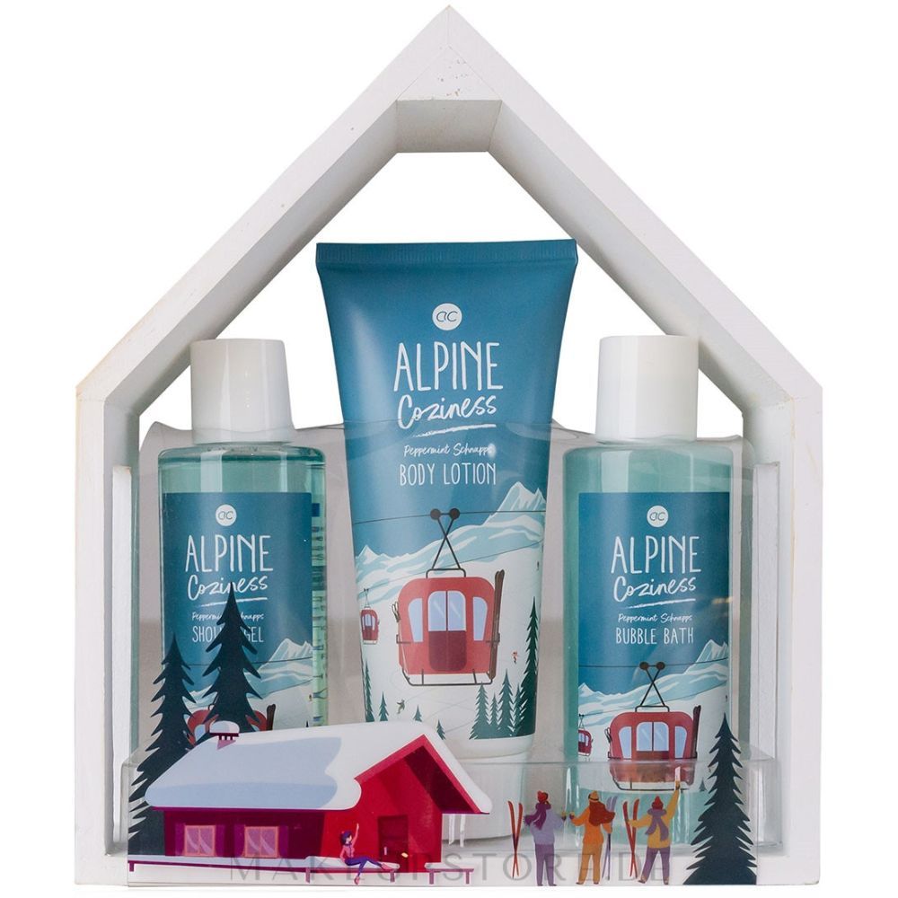 Accentra Set da Bagno Alpine Coziness con gel doccia, bagnoschiuma & lozione corpo