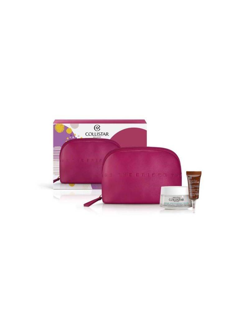 Collistar Acido Ialuronico Aquagel Crema-Gel Viso 50 ml + Gel Occhi 5 ml + Borsa Fucsia.