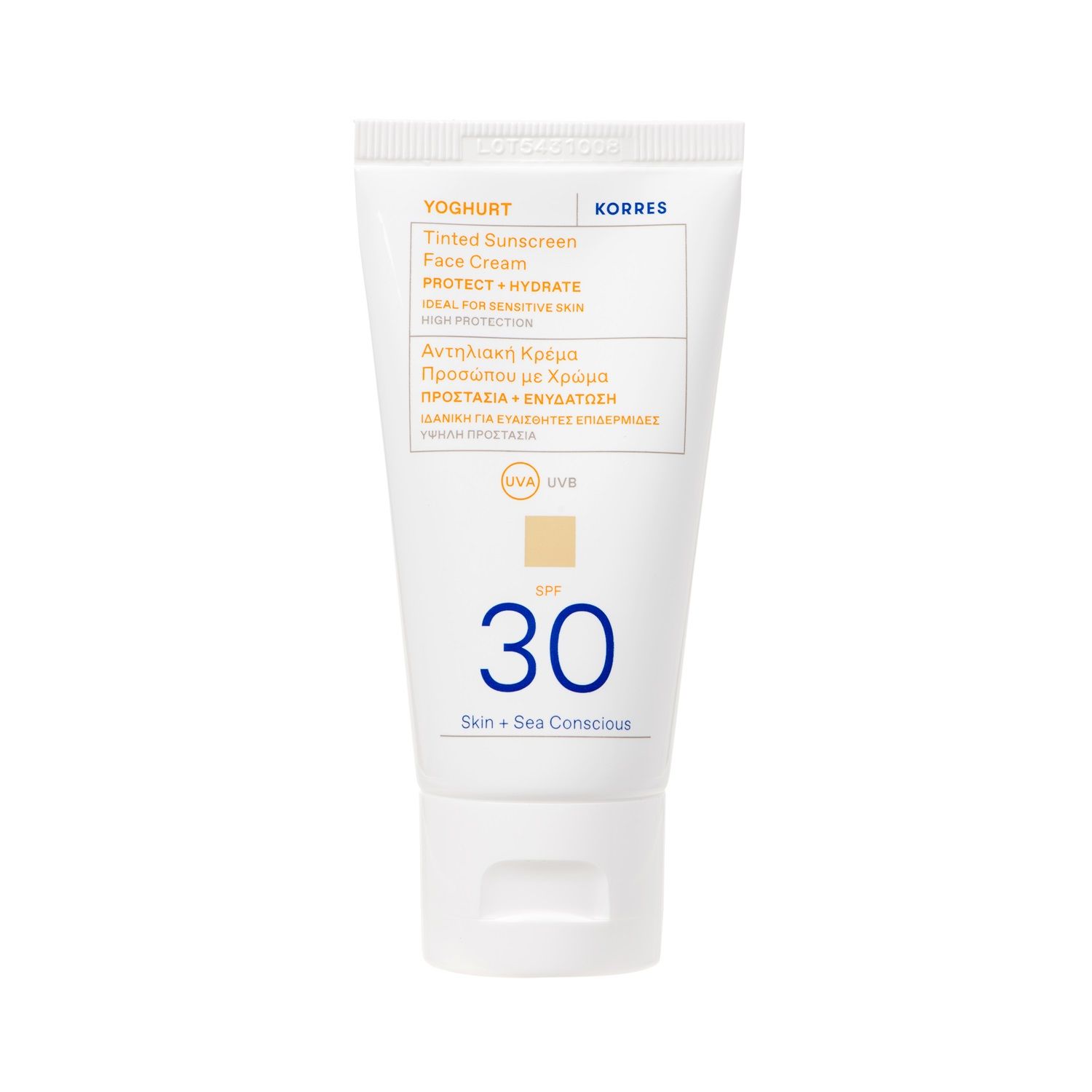 KORRES YOGHURT Crema solare colorata in gel per il viso SPF30