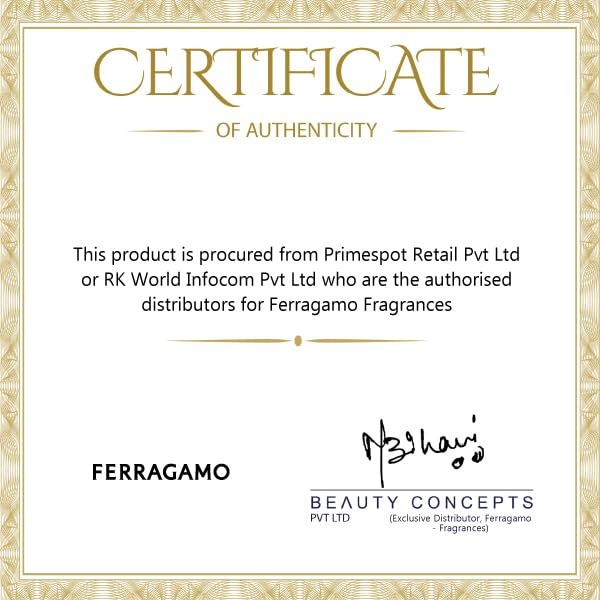 Certificato di autenticità. Testo: Questo prodotto è stato procurato da Primespot Retail Pvt Ltd o RK World Infocom Pvt Ltd.