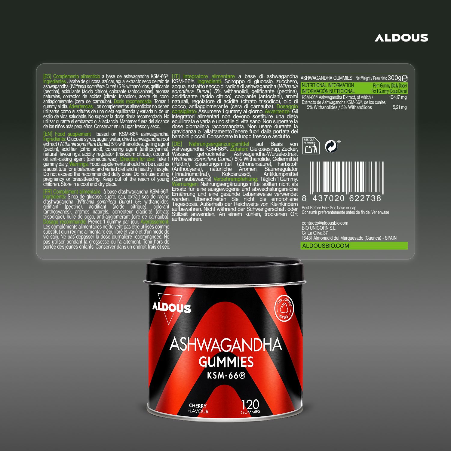 Aldous - Ashwagandha Gummies - Antistress, Relax