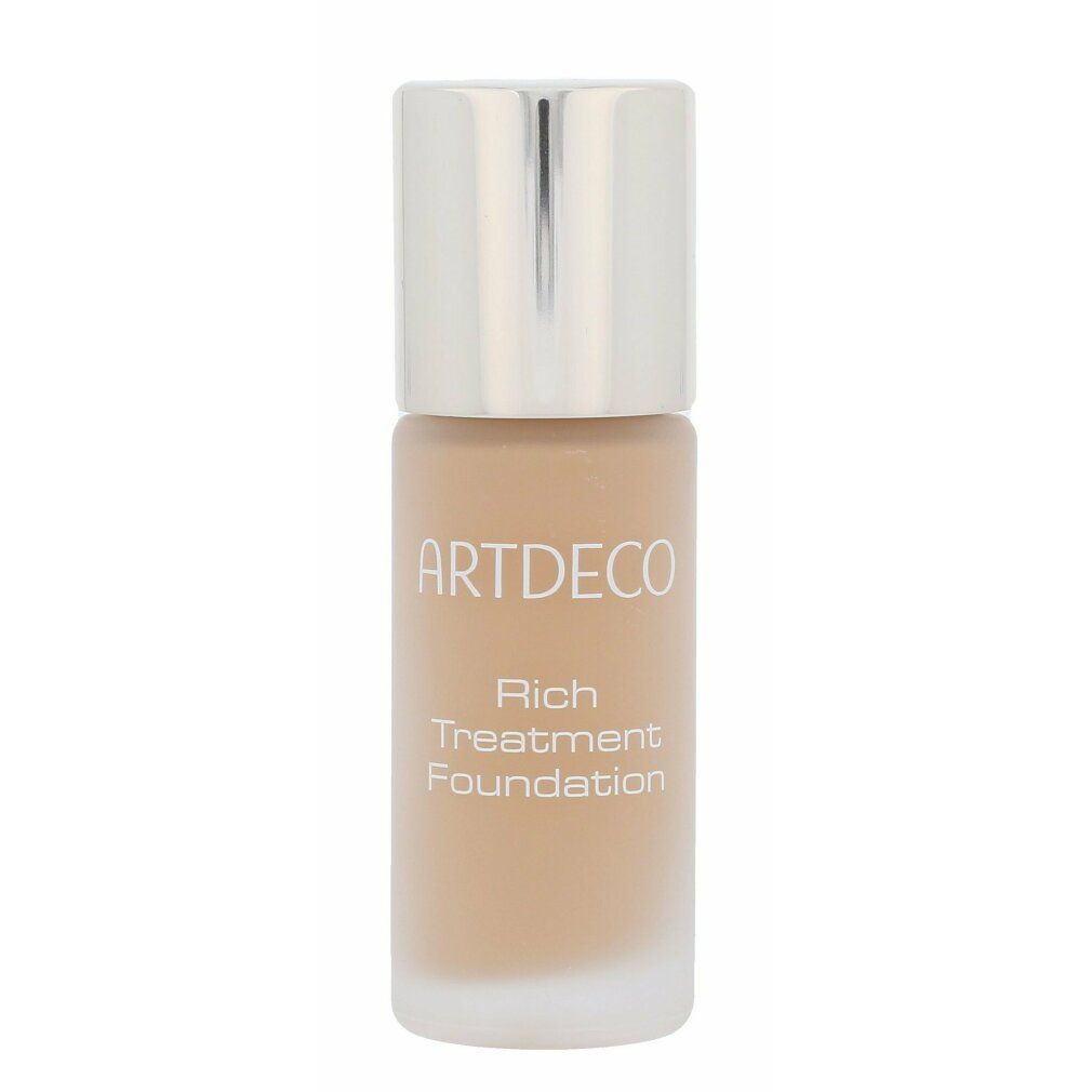 Flacone Artdeco Rich Treatment Foundation. Flacone con tappo argentato, scritta. Nome del prodotto ben visibile.