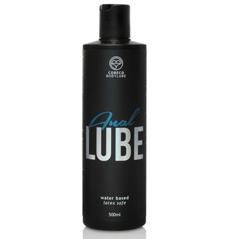 Flacone nero di lubrificante anale, 500ml, a base d'acqua, sicuro per lattice.