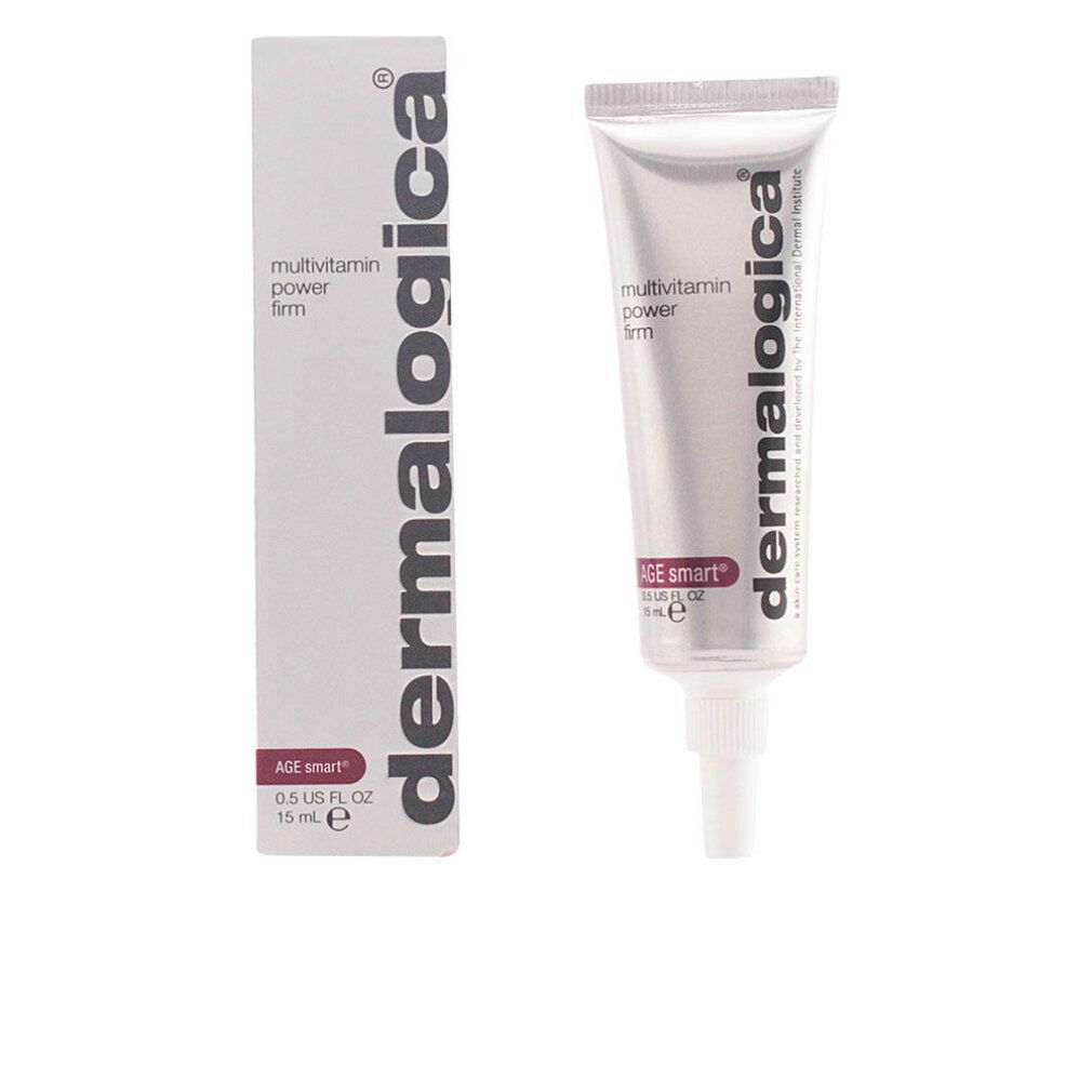 Tubo e confezione. Tubo argentato con applicatore bianco. Confezione bianca con scritta Dermalogica. Striscia rossa con AGE smart.