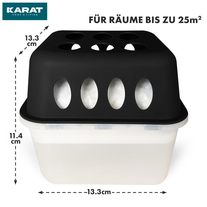 KARAT deumidificatore d’aria Hava con ricariche - deumidificatore ambienti Nero