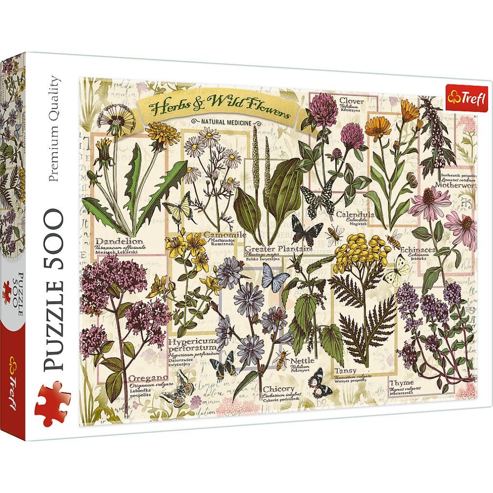 Erbario puzzle trefl: erbe curative 500 pezzi