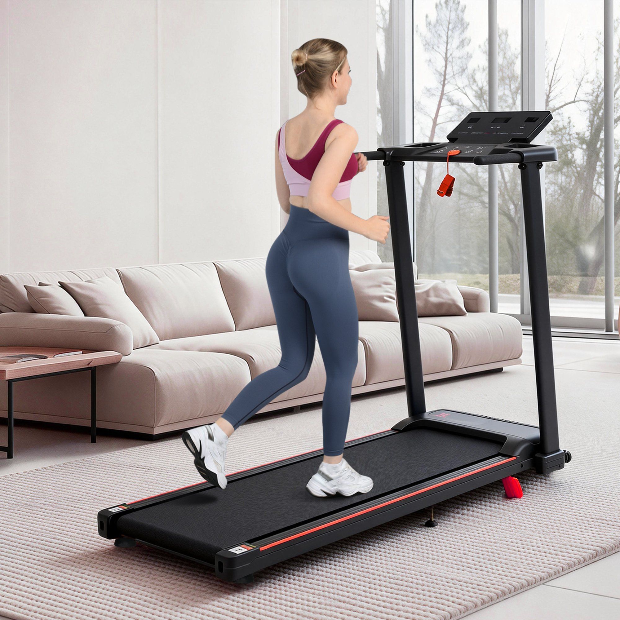 Tapis roulant per uso domestico con inclinazione dell'8% e velocità da 1 a 12 km/h