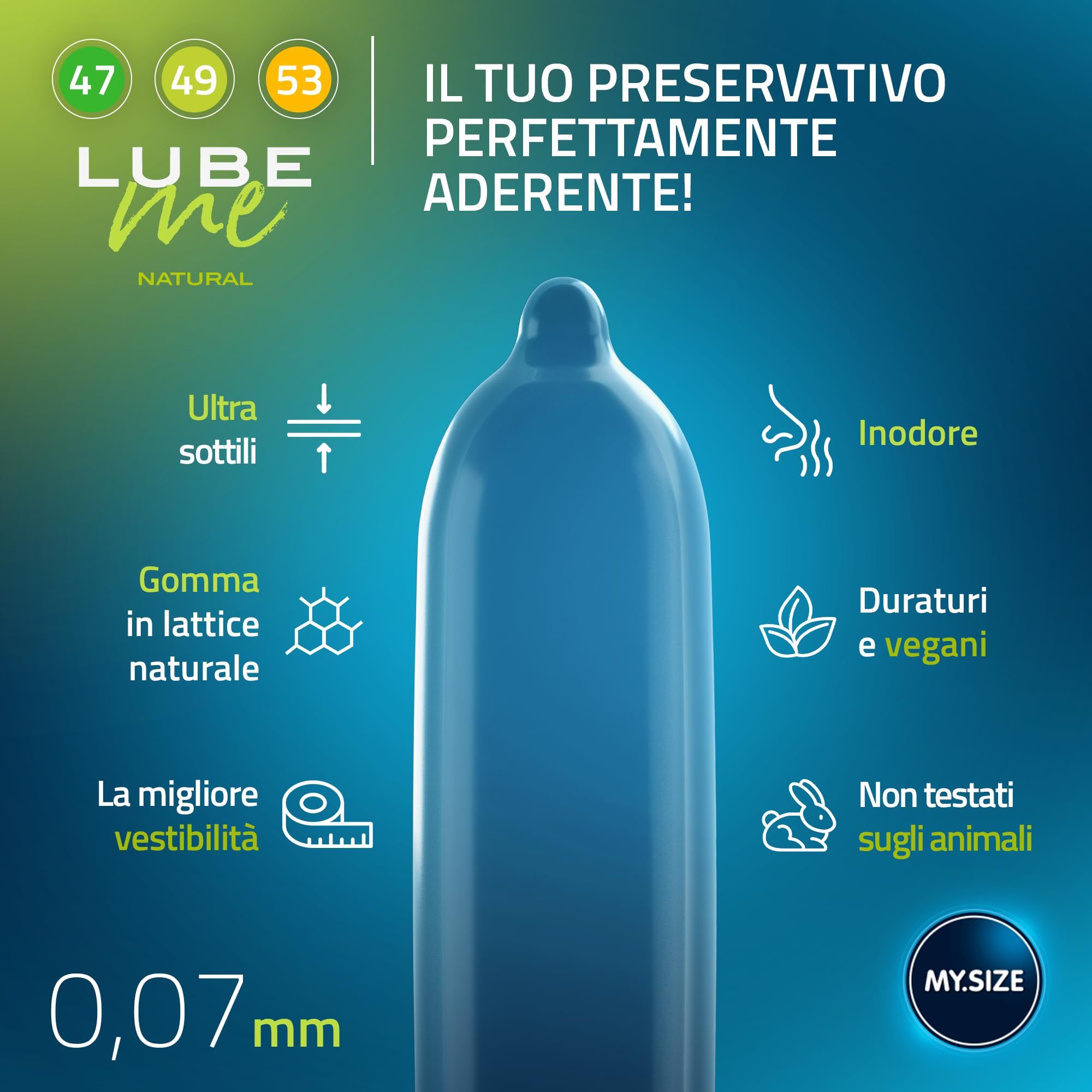 MY.SIZE Preservativo + Gel Lubrificante Set Lube Me Natural