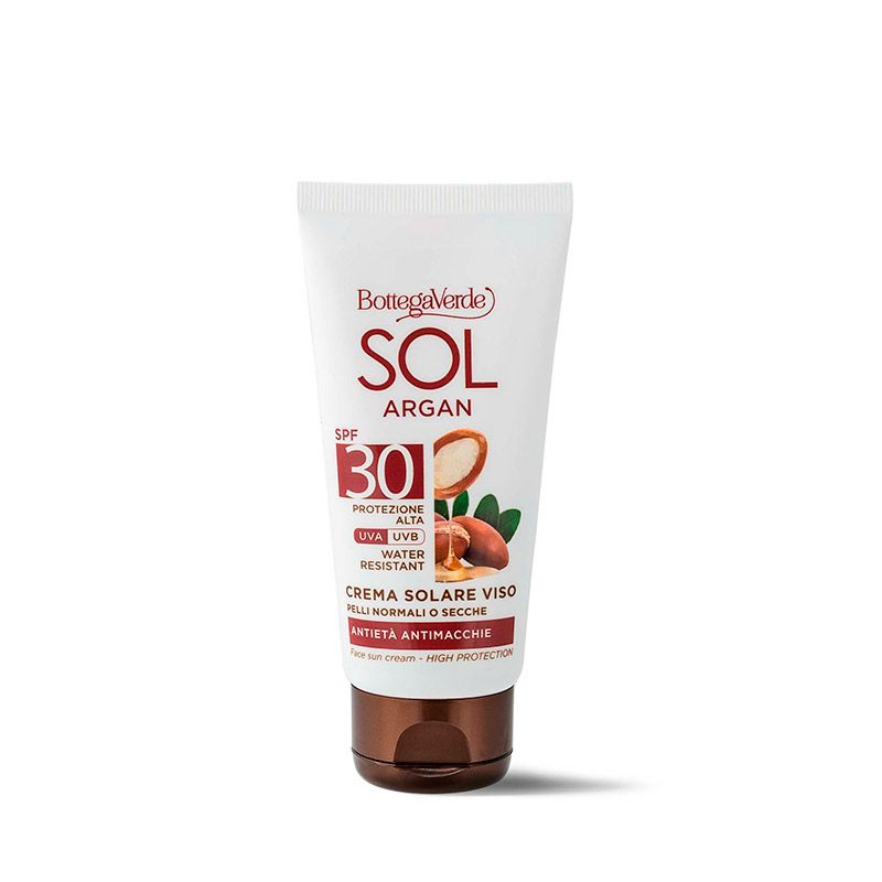 Bottega Verde SOL Argan - Crema solare viso - SPF30 protezione alta