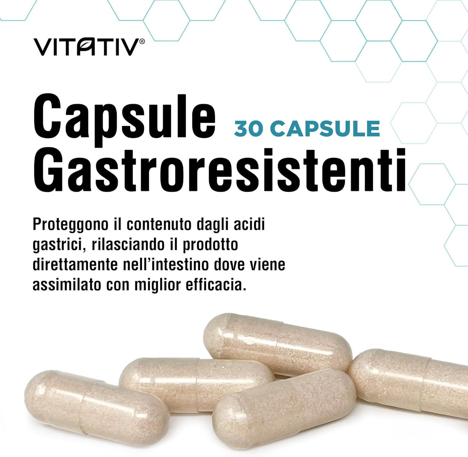 Vitativ® Lattoferrina 200 Immuno + Vitamina C - 30 Capsule Gastroresistenti