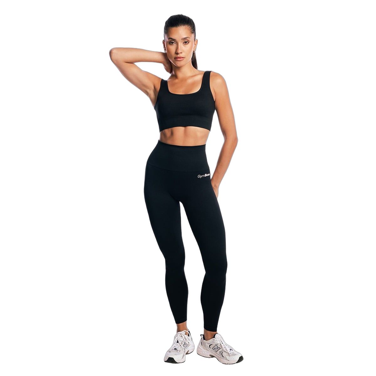 GymBeam Leggings donna GymBabe senza cuciture a vita alta Black