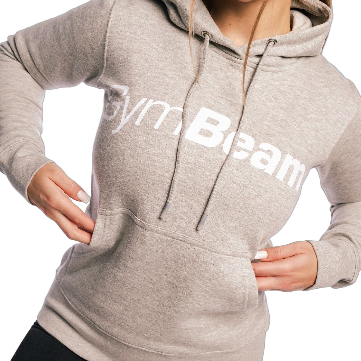 GymBeam Felpa donna regular a maniche lunghe Athlete Grey