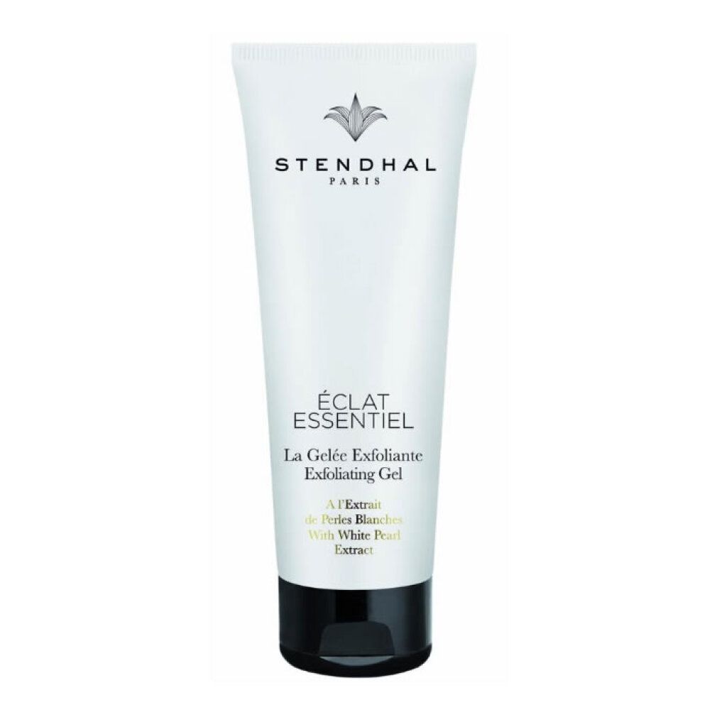Tubo di Gel Esfoliante Stendhal Éclat Essentiel con tappo nero a scatto.
