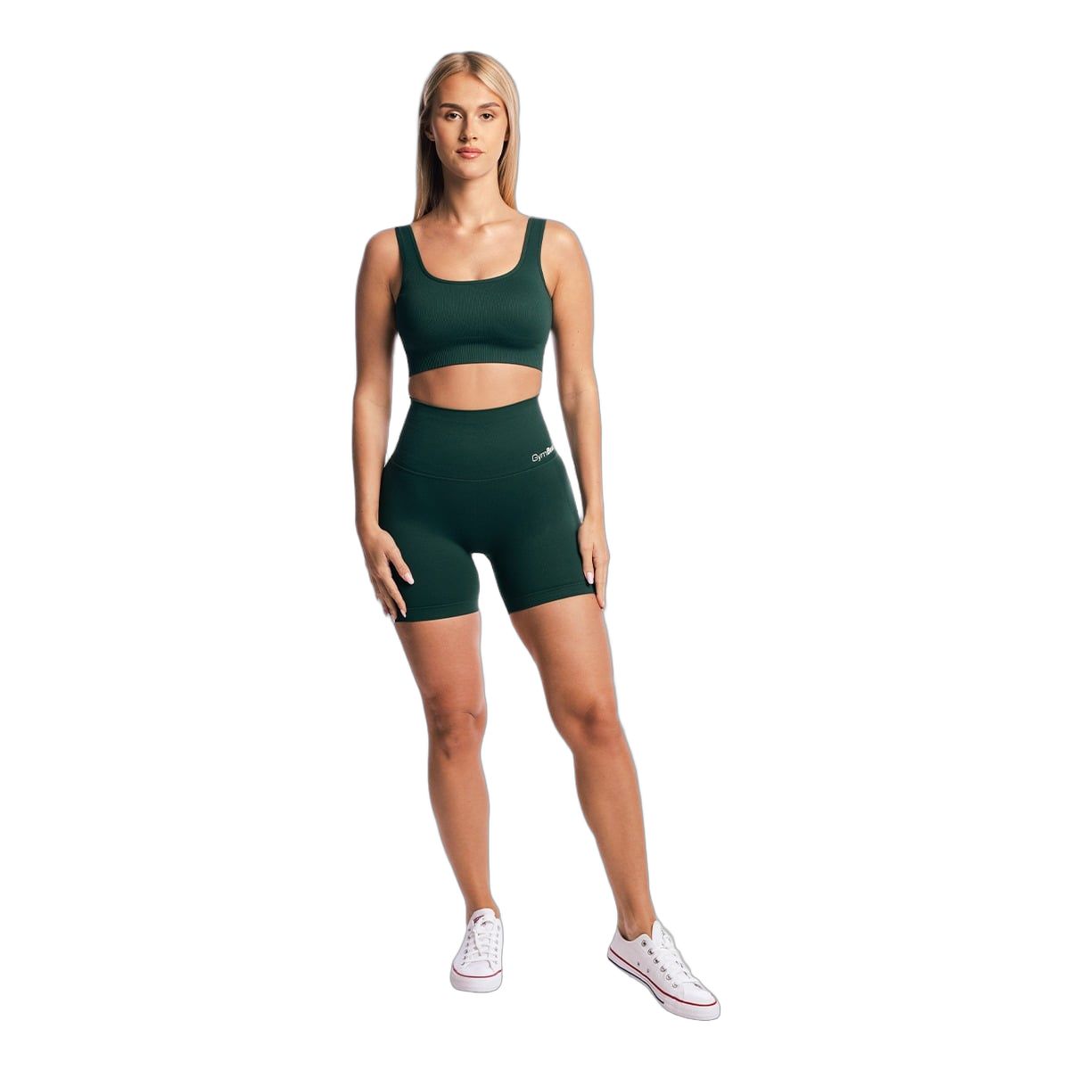 GymBeam Pantaloncini donna GymBabe slim a vita alta Forest