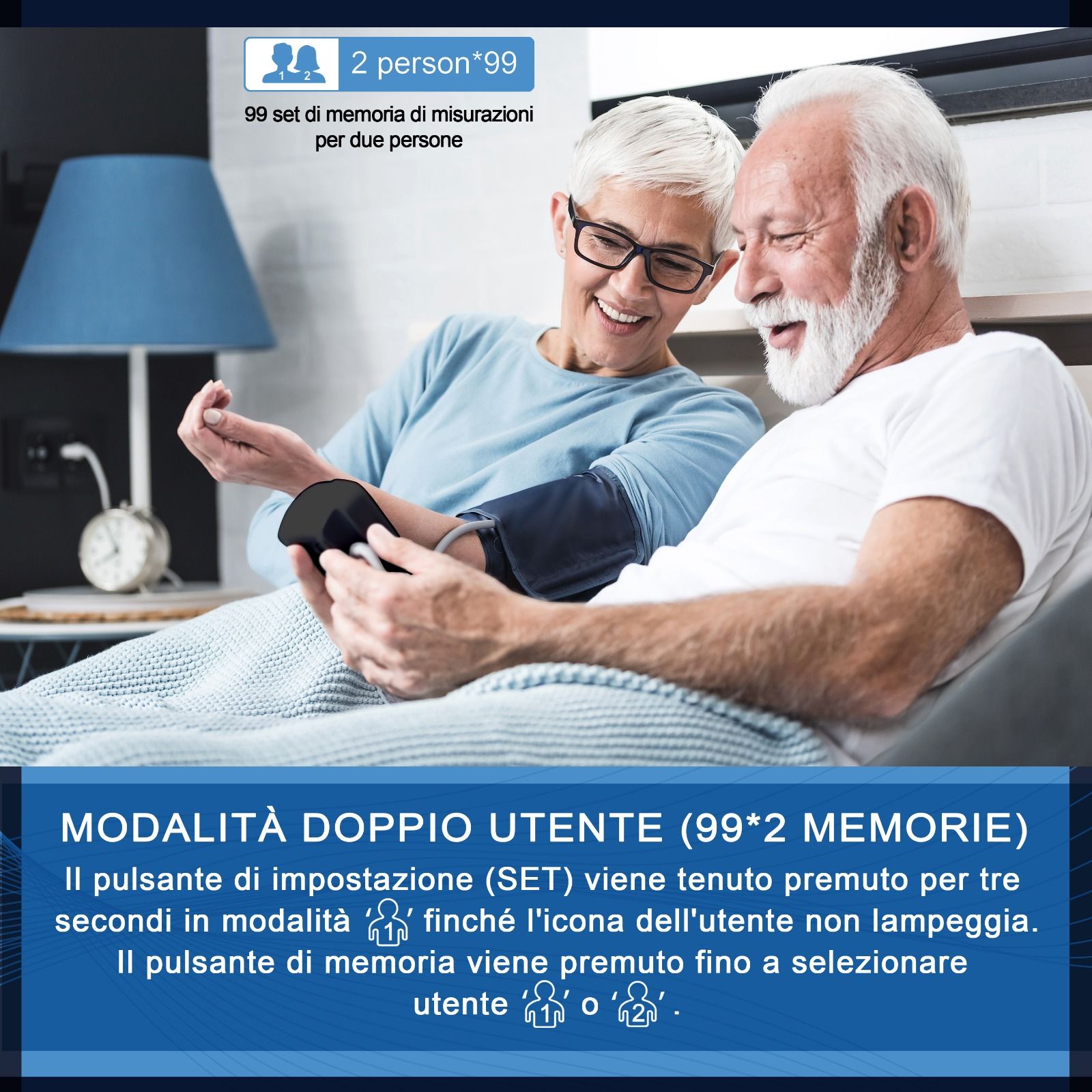 Dinamicamed A-139 Misuratore pressione da braccio, alta precisione, 2*99 memorie