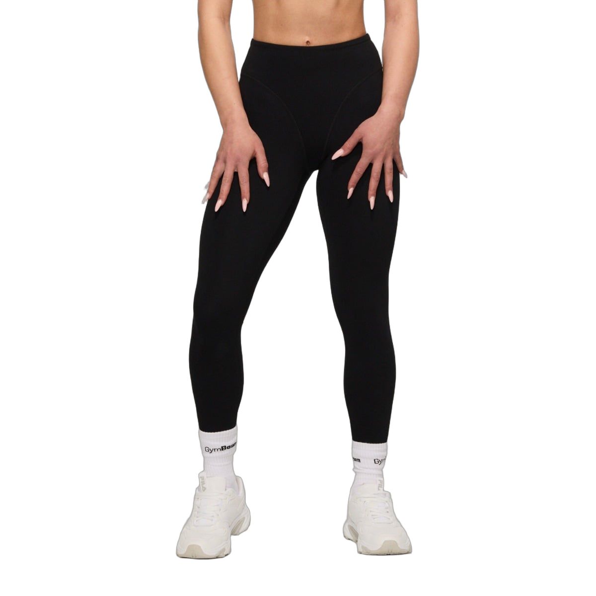 GymBeam Leggings donna Fierce neri a vita alta senza tasche