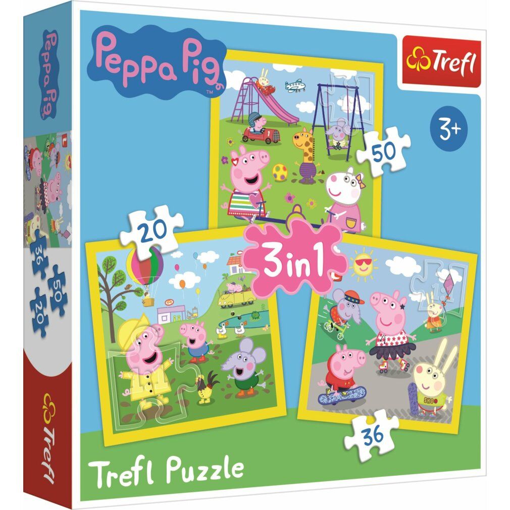 Peppa Pig Una bella giornata - Puzzle 3in1 20-50 pezzi