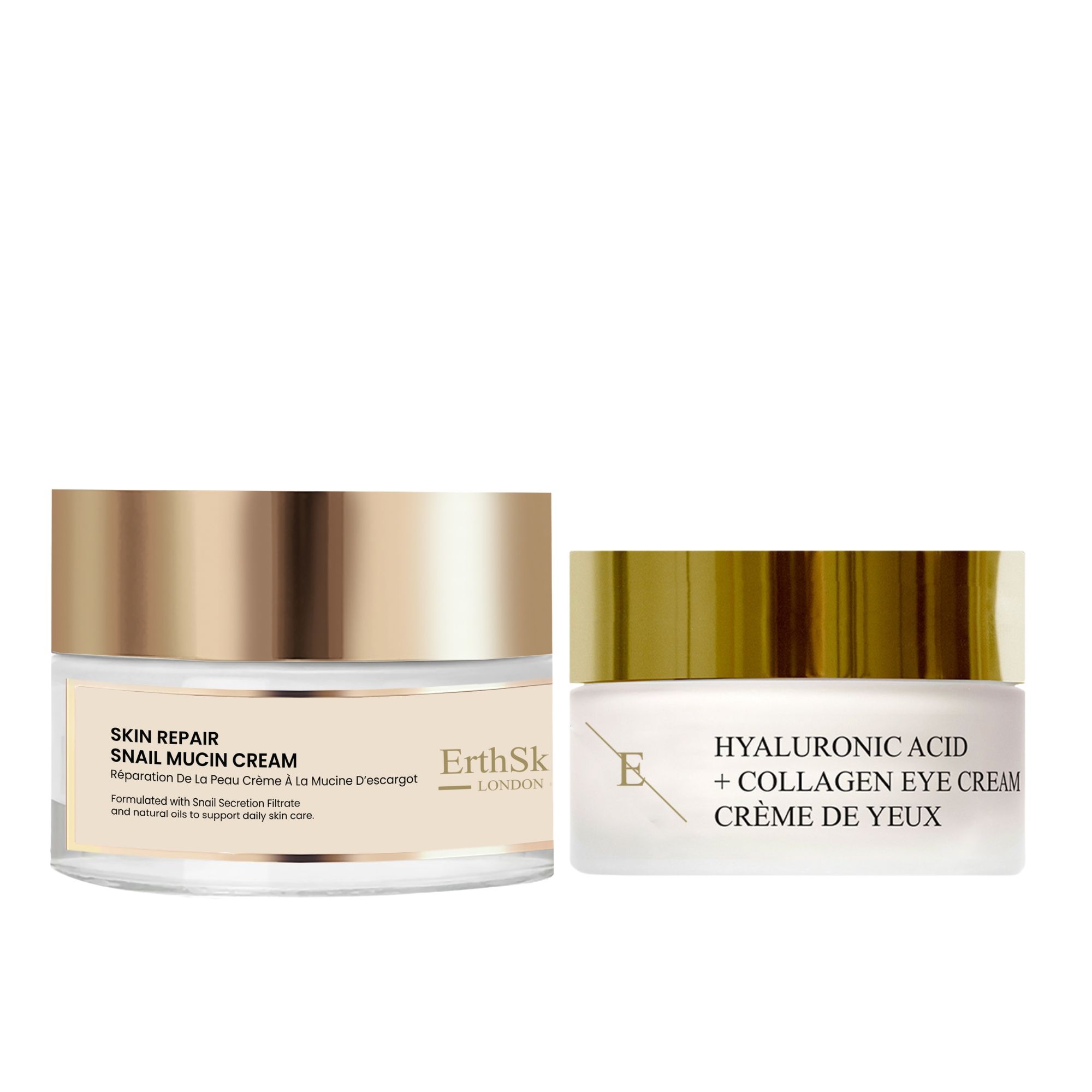 ErthSkin London Crema riparatrice alla bava di lumaca + Crema contorno occhi anti-età